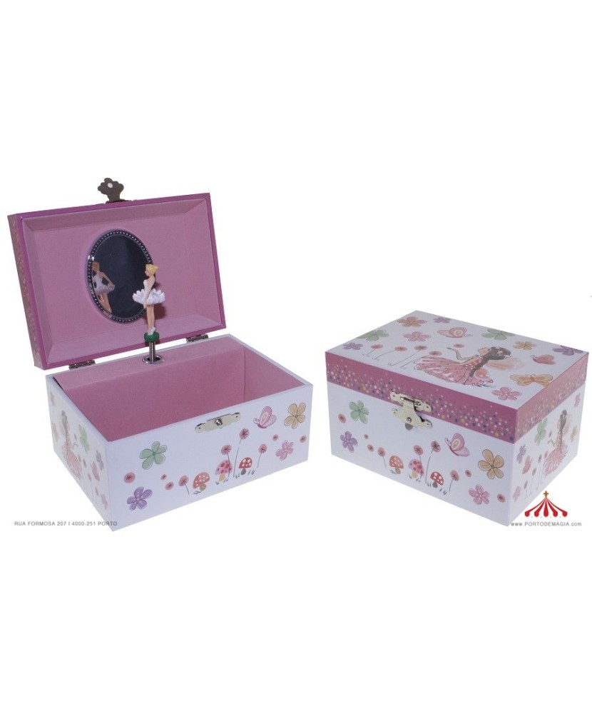 Niña y Mariposa - Caja de Música