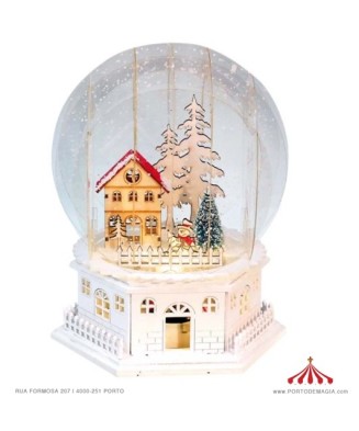 Globe and Christmas Scene