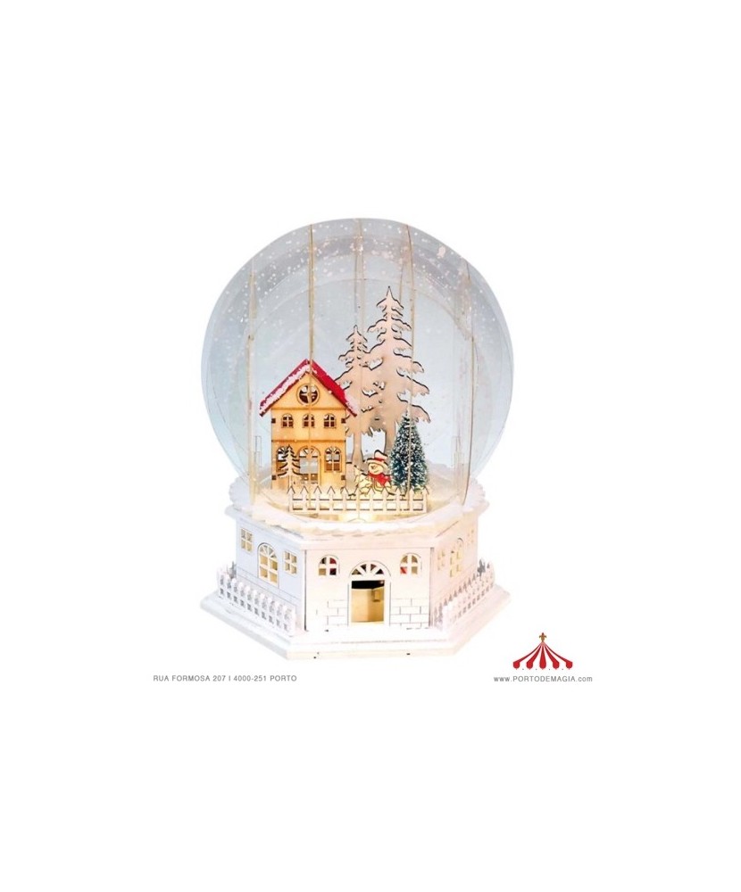 Globe and Christmas Scene