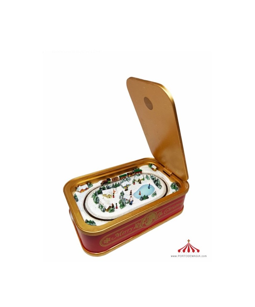 Sardine Can with Christmas Scene