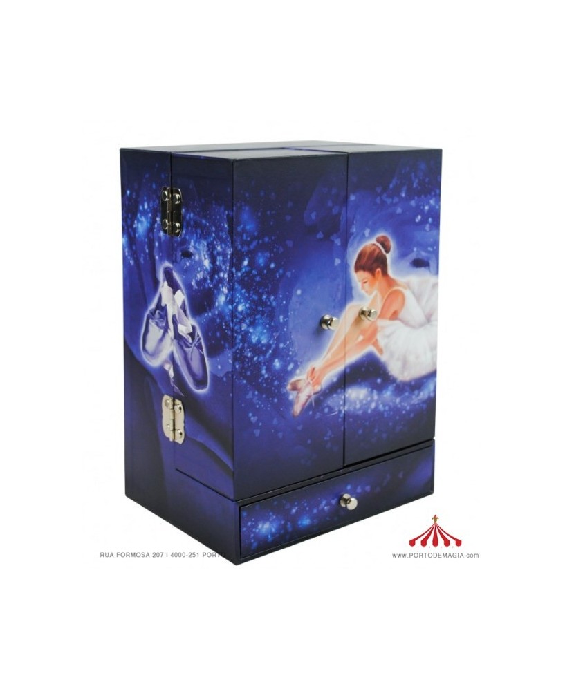 Armario para Joyas - Bailarina Azul - Caja de Música