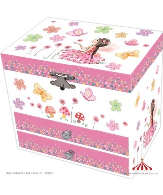 Girl with Flowers Music Box