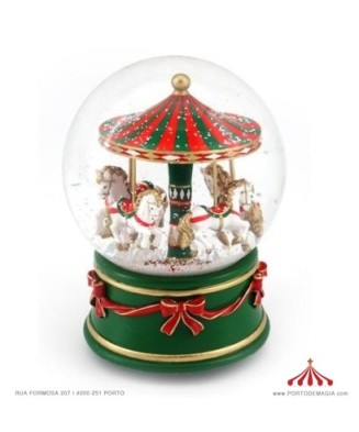 Snow Globe with Carousel