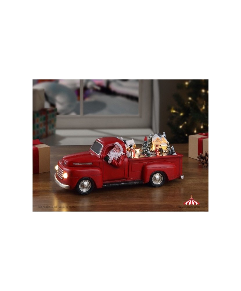 Camión Rojo con Papá Noel