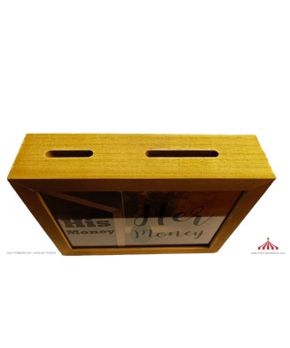 Natural Wood Piggy Bank