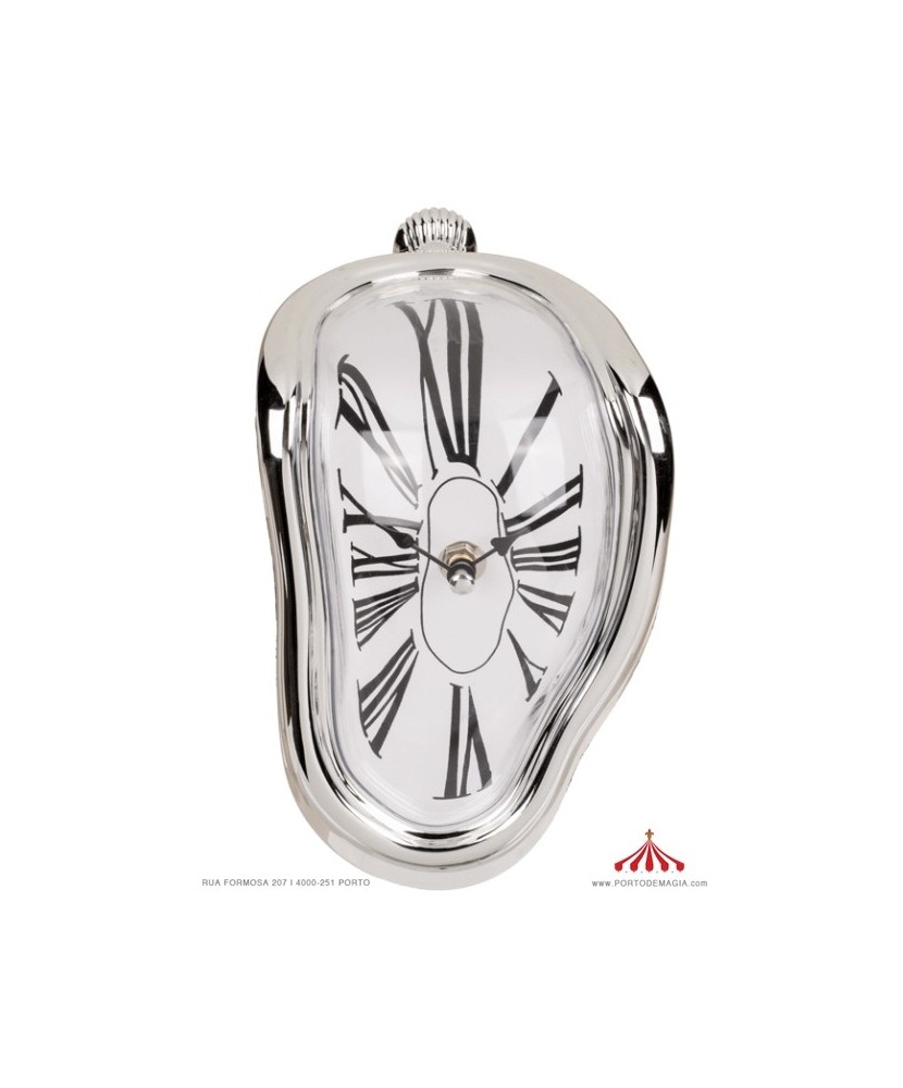 Silver Dali Clock