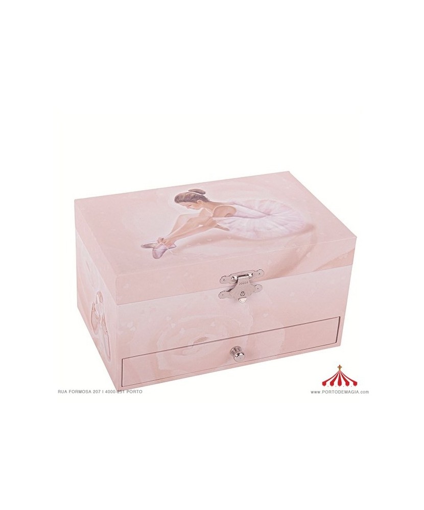 Pink Ballerina Music Jewelry Box