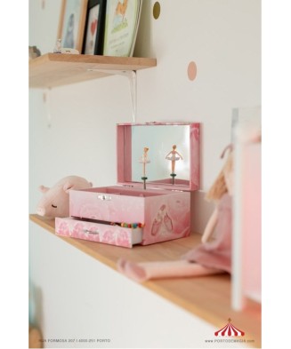 Pink Ballerina Music Jewelry Box