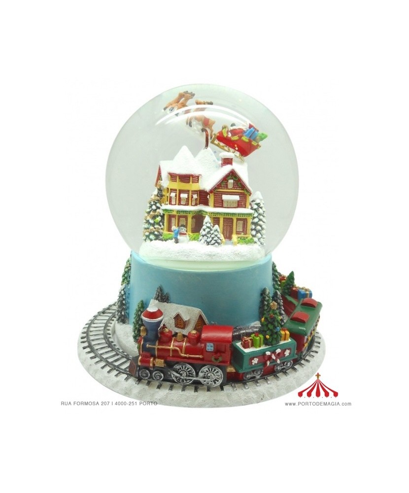 Pai Natal no Trenó e Comboio - Bola de Neve