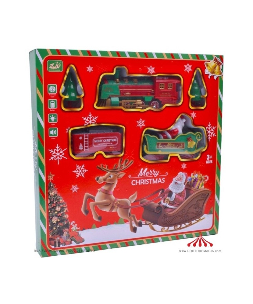 Tren de Navidad de 78cm con 8 Piezas