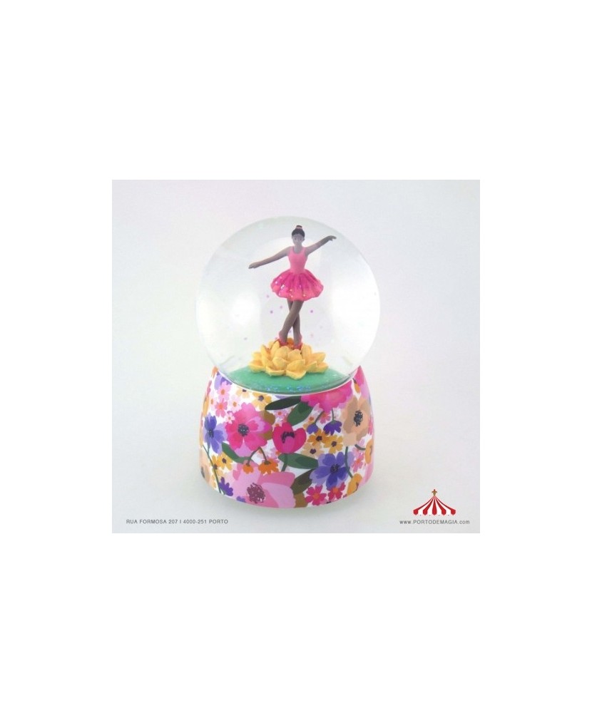 Ballerina with Flowers - Snow Globe