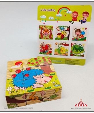 Puzzle em Madeira Cubos...