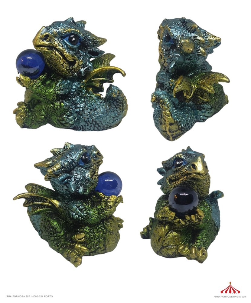 Estatuilla Pequeña de Dragón Verde