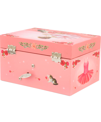 Niña con Gatito - Caja de Música