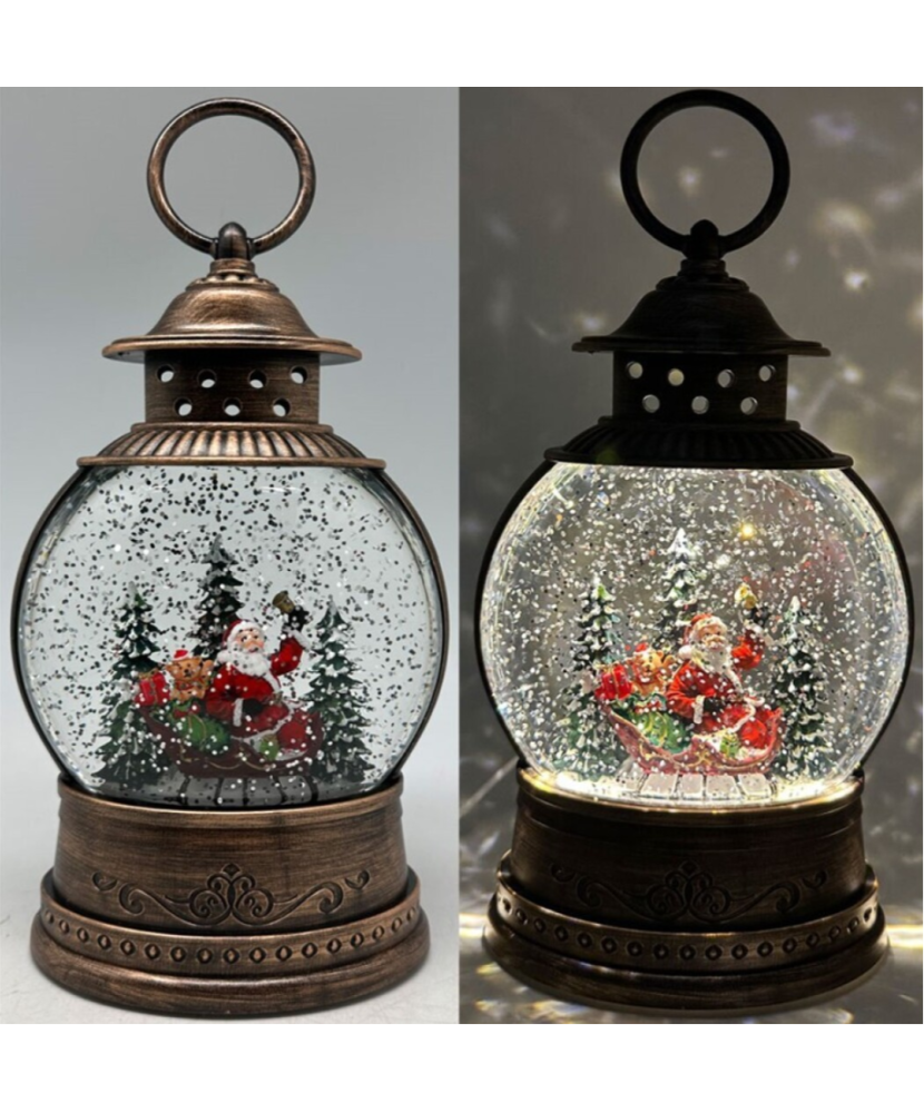 Santa Claus in Sleigh Lantern