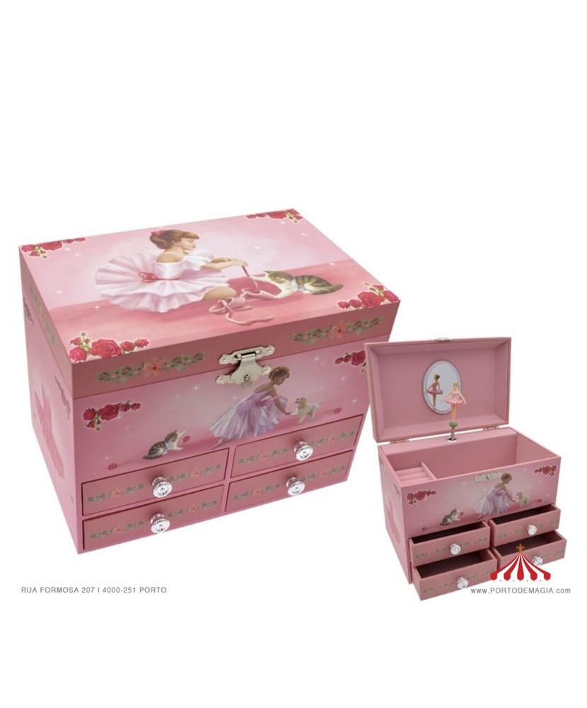 Ballerina Jewelry Box with Drawers