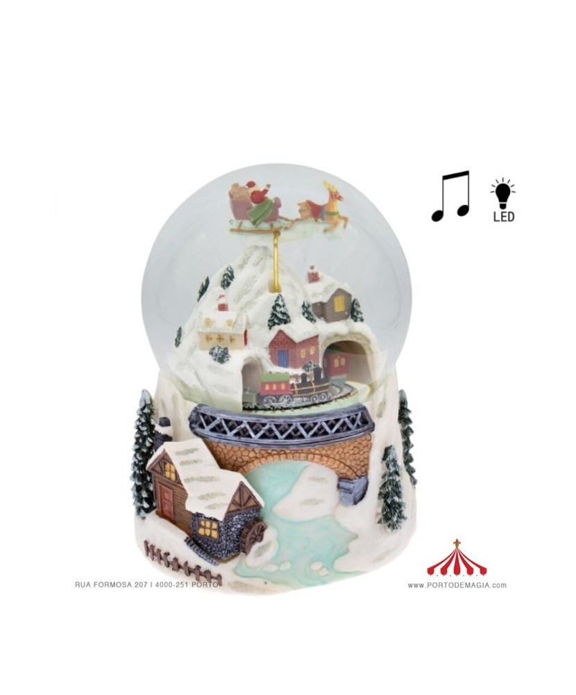 Bola Musical Trineo de Papá Noel y Tren