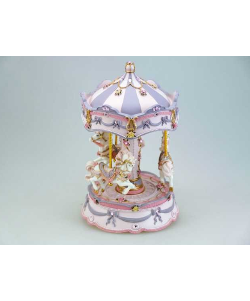 Pink and Lilac Carousel - Music Box