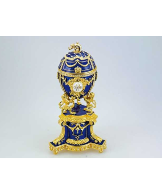Faberge Egg Blue Jewel