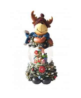 Bola de Nieve Alce con Árbol