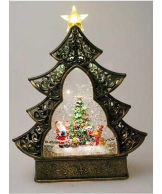 Linterna Papá Noel con Árbol