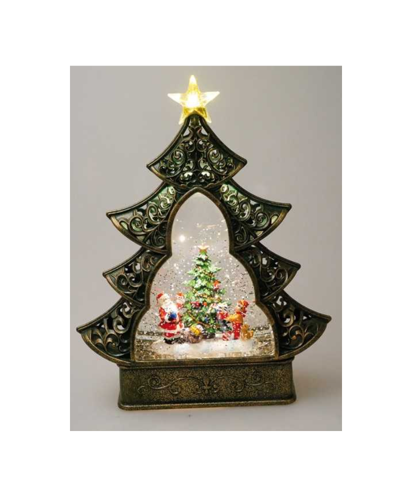 Linterna Papá Noel con Árbol