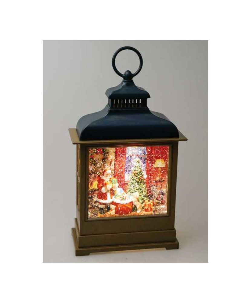 Lanterna Pai Natal com Lareira