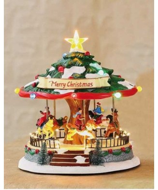 Carrusel de Navidad Iluminado