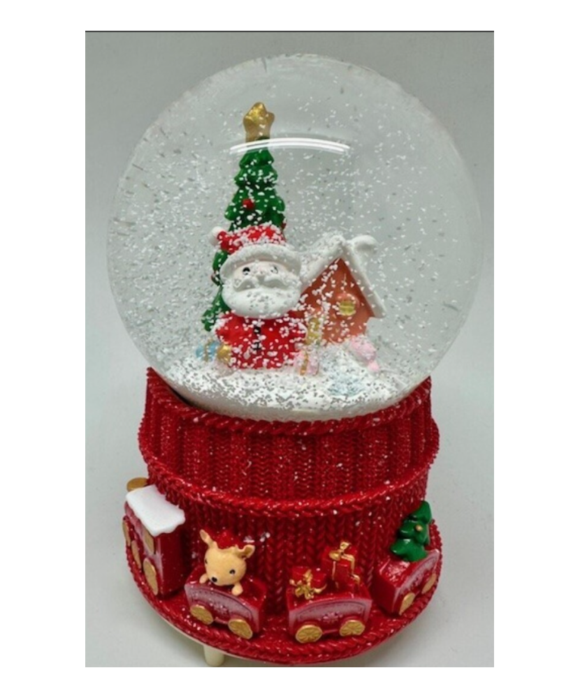 Papá Noel con Árbol y Casita - Bola de Nieve