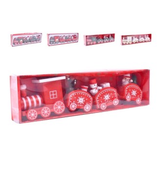 Wooden Train with 4 Carriages