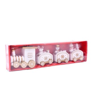 Wooden Train with 4 Carriages