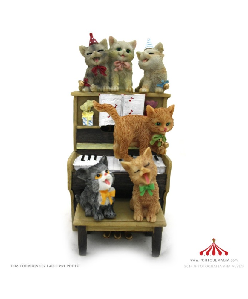 Piano con Gatos - Caja de música