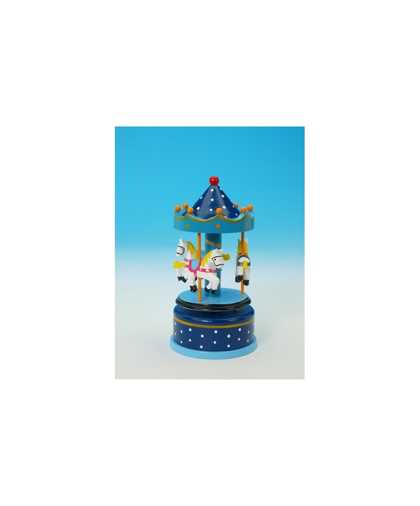 Blue Wooden Carousel