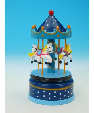 Blue Wooden Carousel
