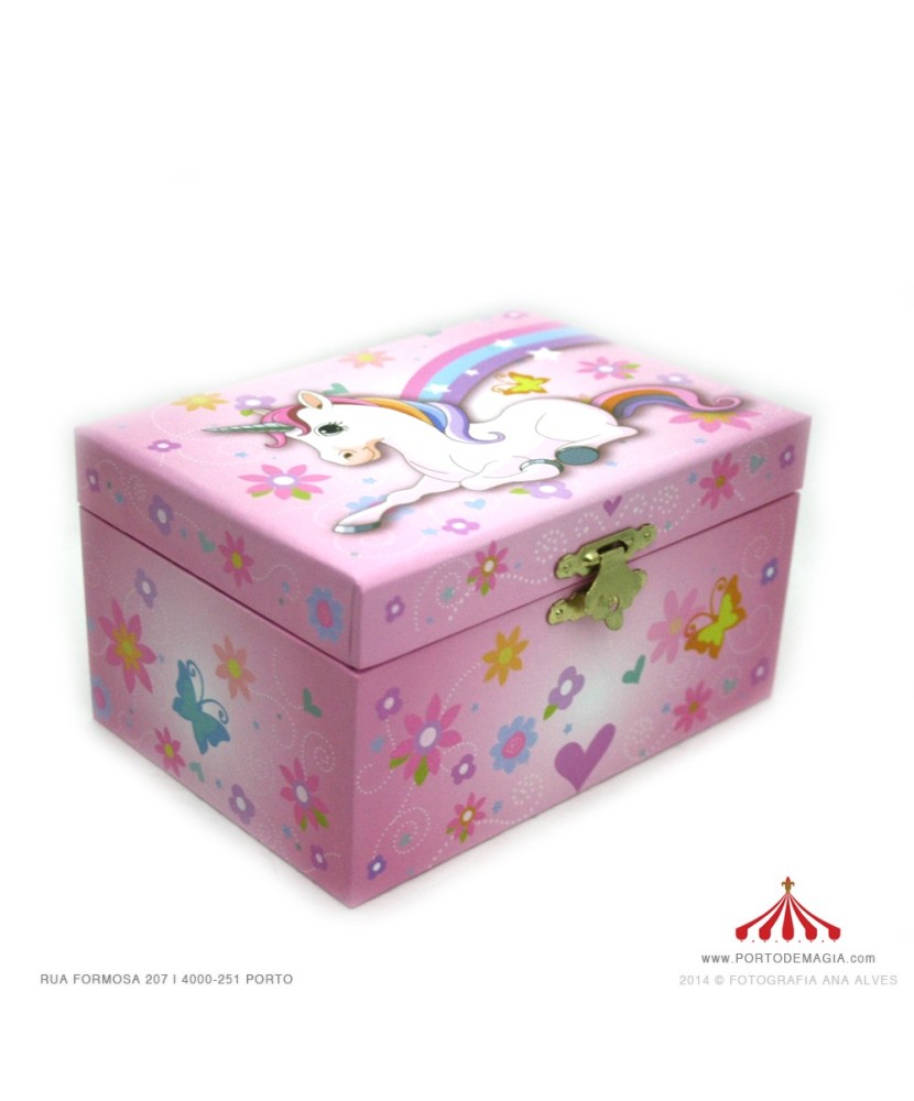 Pink Jewelry Box with Unicorn