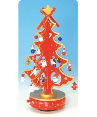 Árbol de Navidad Grande Rojo - Caja de música