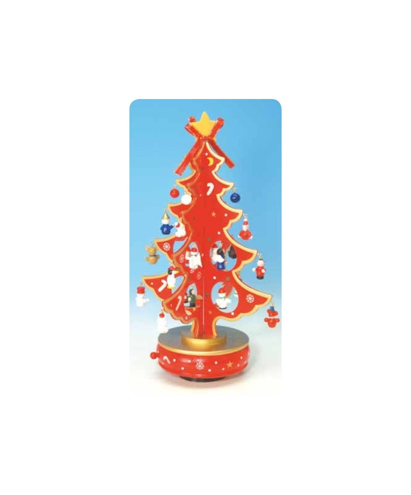 Árvore de Natal Grande vermelha - Caixa de Música