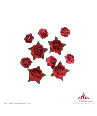 Botões rosas decorativos