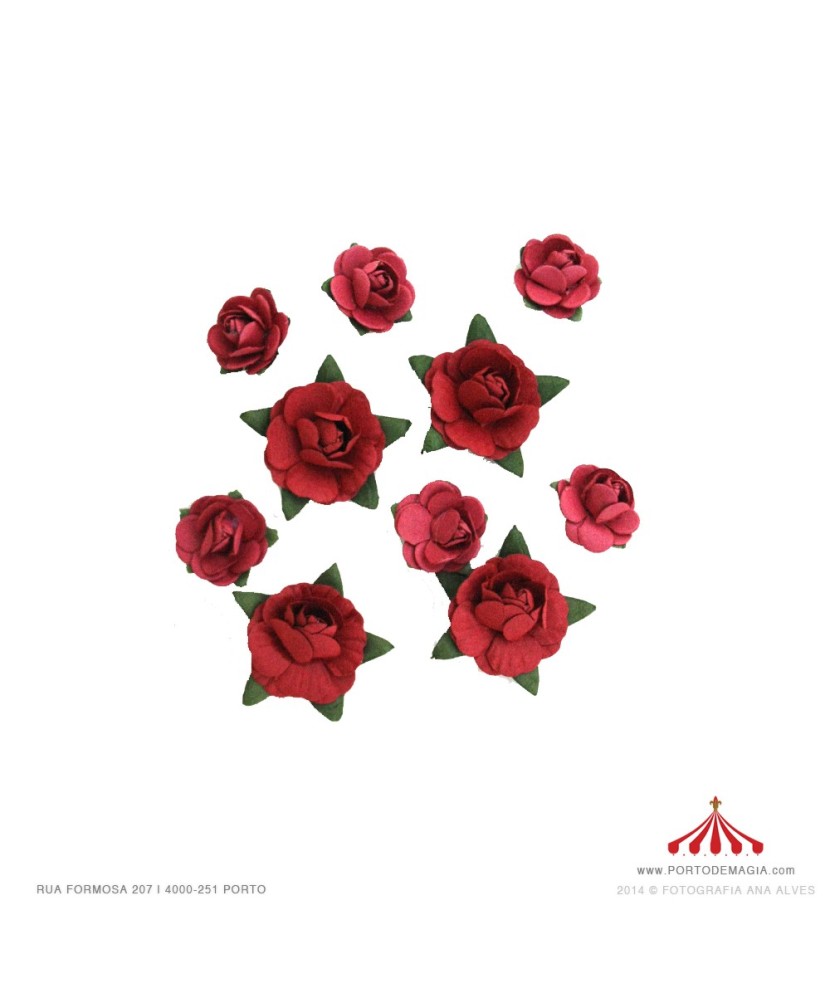 Botões rosas decorativos