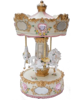 White Carousel with Mirrors