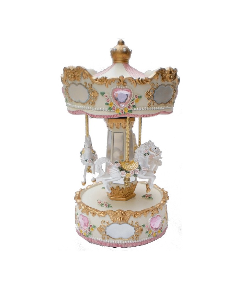 White Carousel with Mirrors