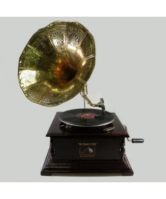 Large Metal/Wood Gramophone