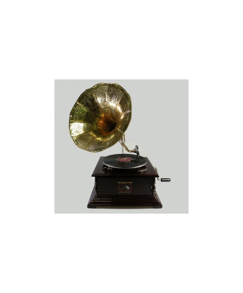 Large Metal/Wood Gramophone