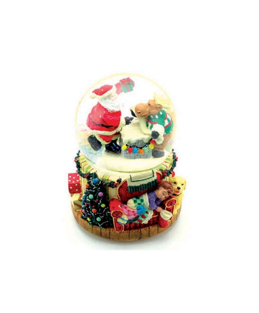 Santa Claus Reindeer - Snow Globe