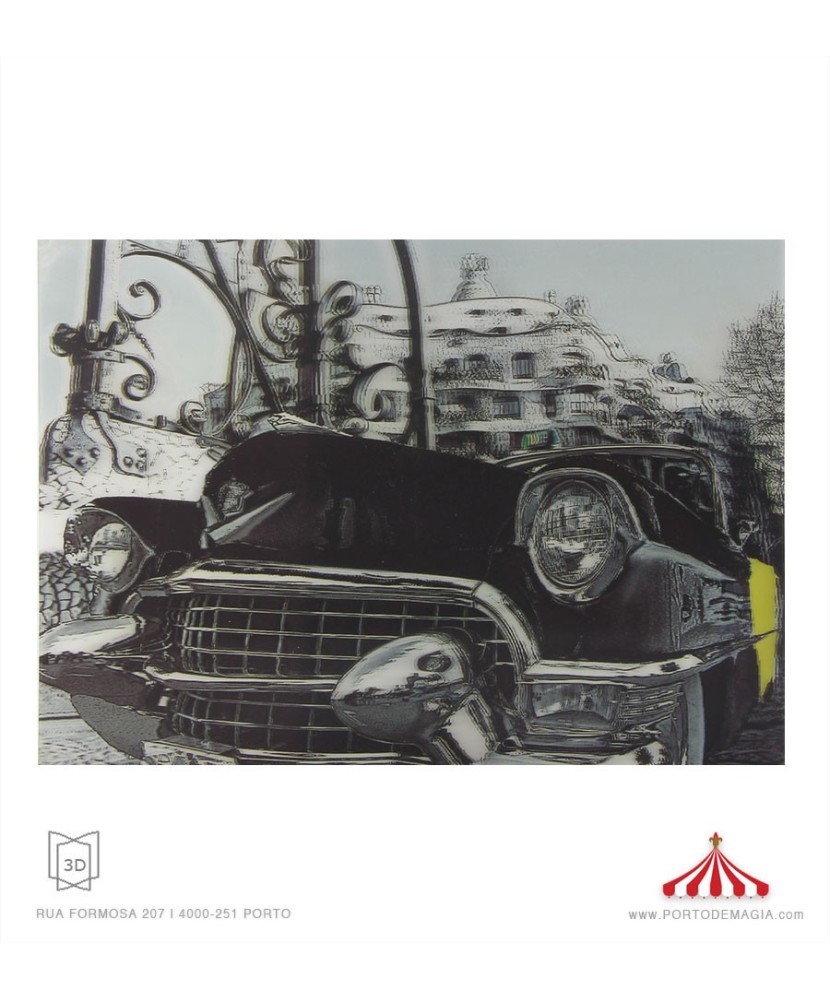 3D Black Horizontal Cadillac Wall Art