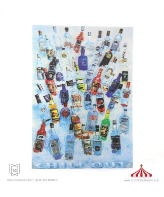 Cuadro 3D Botellas grandes