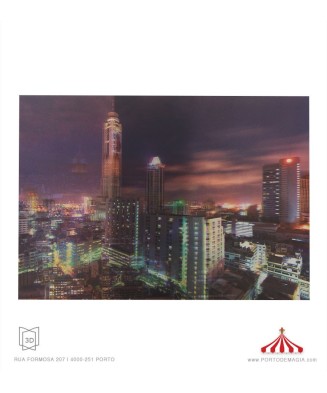 Quadro 3D cidade noturna