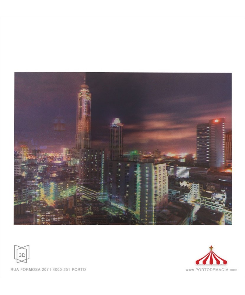 Cuadro 3D ciudad nocturna