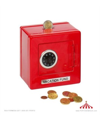 Red Metal Piggy Bank
