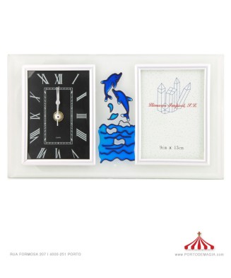 Dolphin Photo Frame Clock